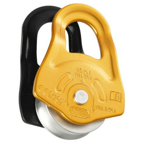 Petzl – Poulie ultra-compacte P52A – Charge maximale 5 kN – Diamètre de corde 7 à 11 mm – Rendement 91% – Poids 56 g