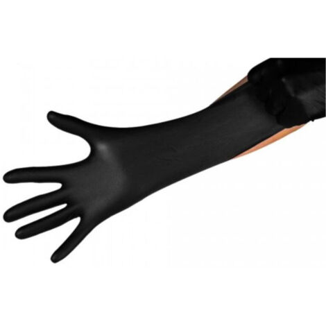Boîte de 100 gants jetables nitrile noir L – Résistance chimique 3x supérieure au latex – Non poudrés – Ambidextres – Confort optimal – CBM