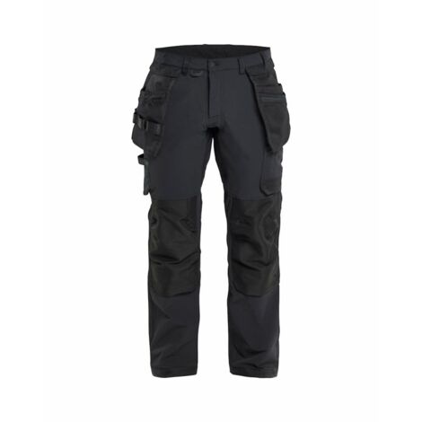 Pantalon de travail artisan stretch 4D BLAKLADER 1720 - Noir - 44 - Jambes standard (1/4)