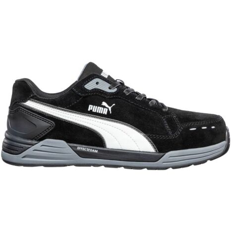 Puma – Baskets de sécurité S3 ESD HRO SRC noires 40 – Tige en cuir velours hydrofuge – Semelle anti-perforation FAP Lite – Embout en fibre de verre