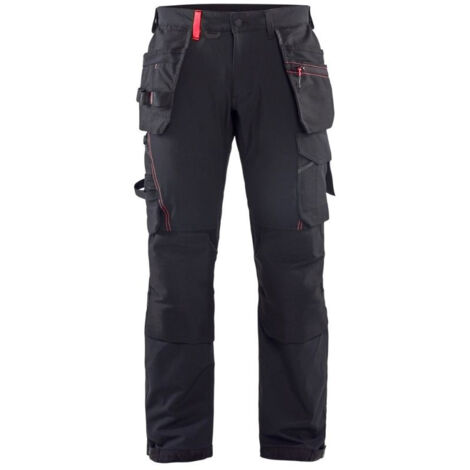 Pantalon artisan stretch 4D BLAKLADER 1522 - Noir / Rouge - 40 - Jambes courtes (1/4)