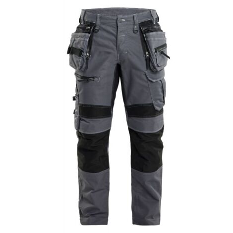 BLAKLADER Pantalon artisan X1900 stretch - 1990 - Gris moyen / Noir - 44 - Jambes standards (1/4)