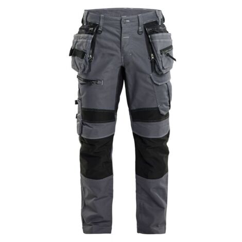 BLAKLADER Pantalon artisan X1900 stretch - 1990 - Gris moyen / Noir - 48 - Jambes standards (1/4)