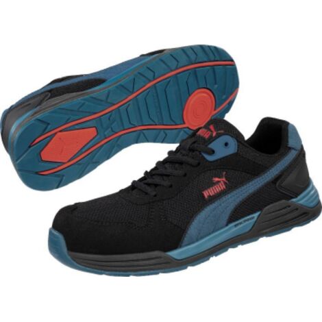 Puma – Chaussures de sécurité basses S1P ESD HRO SRC – Pointure 42 – Conception anti-statique pour environnements exigeants – Couleur bleu/noir