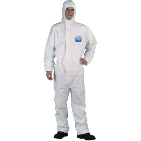Combinaison jetable ULTIMA CONFORT CAT3 Types 5 & 6 blanc T4 XL – Protection contre produits chimiques – SKU CM94 – Segetex Eif (1/2)