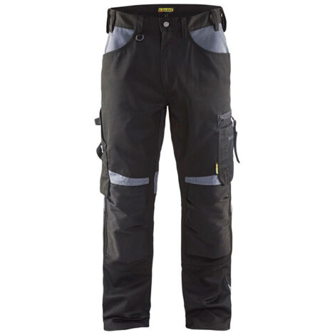 Pantalon artisan sans poches flottantes | Taille: 44 - Couleur: Noir/Gris - Longeur des jambes: jambes longues