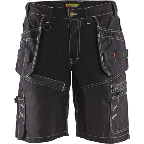 Short de travail coton canvas X1500 BLAKLADER 1502 - Noir - 38 (1/7)