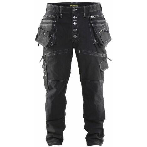 Jean de travail slim X1900 Artisan Cordura Stretch BLAKLADER 1999 - Noir - 38 - Jambes standards