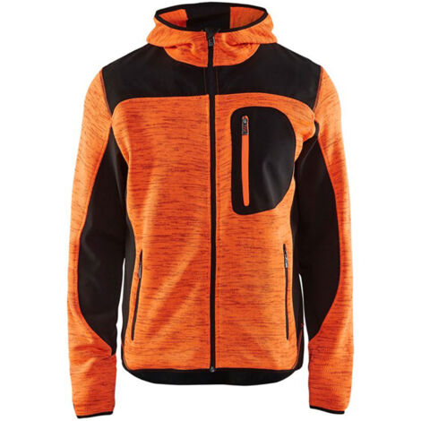 Veste tricotée à capuche homme BLAKLADER 4930 - Orange / Noir - XL