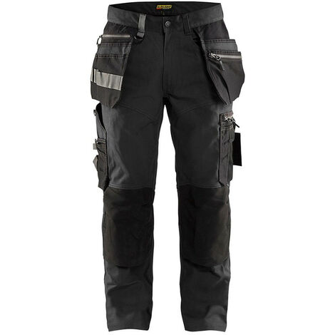 Pantalon de travail artisan +stretch BLAKLADER 1590 - Gris foncé - 56 - Jambes courtes