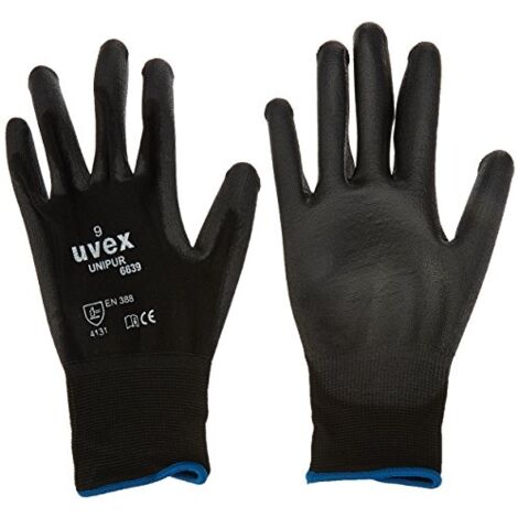 Uvex – Gants de sécurité UNIPUR 6639 taille 9 – Haute flexibilité – Excellente prise en main zones sèches et légèrement humides