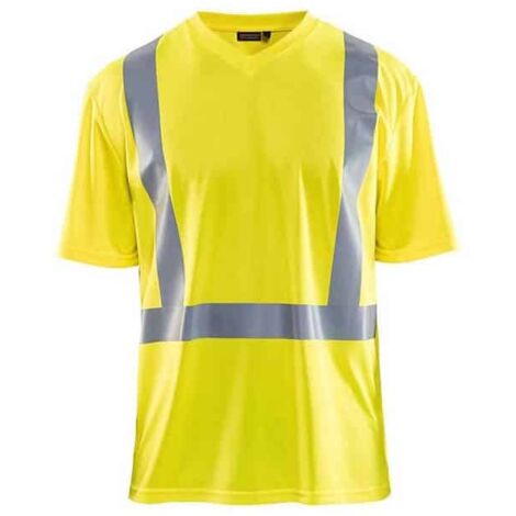 T-shirt haute visibilité anti-UV et anti-odeur BLAKLADER 3382 - Jaune - S (1/5)