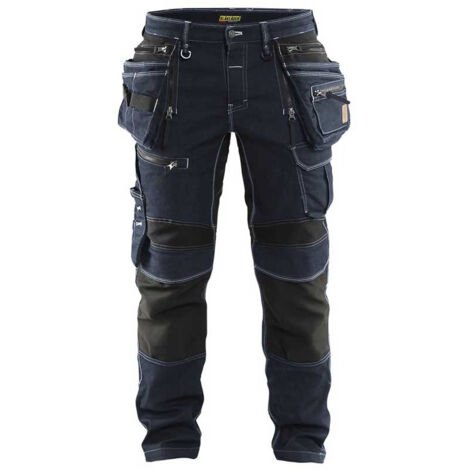 BLAKLADER Pantalon artisan X1900 stretch - 1990 - Bleu foncé / Noir - 46 - Jambes longues