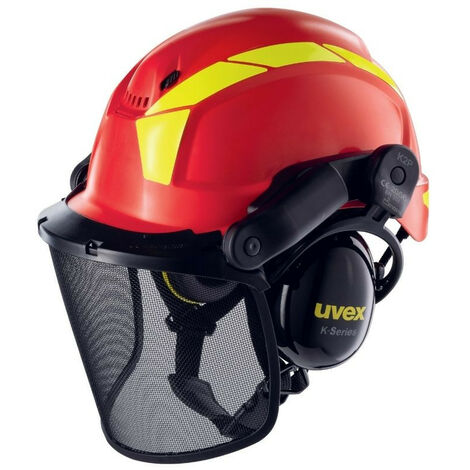 Kit casque forestier Pheos Forest UVEX 9774 - Rouge - Taille unique