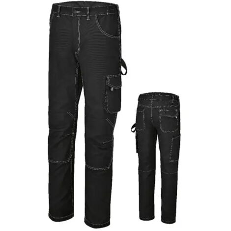 Beta – Pantalon de travail stretch homme – Tissu T/C Twill 63% polyester 34% coton 3% élastique – Taille 40 – Slim fit – Noir - 7880SC