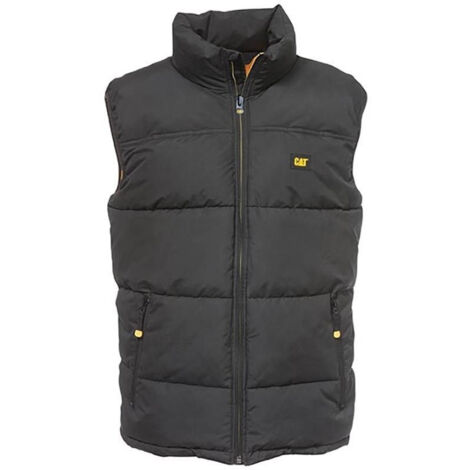 FP – Gilet matelassé sans manche noir – 100% polyester déperlant – Isolation ultra-légère – Doublure polaire – Ajustement personnalisé