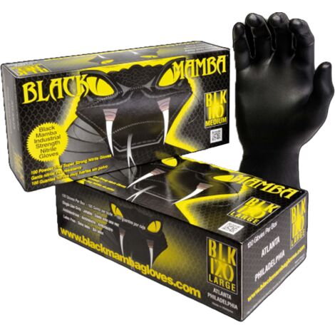 Boîte de 100 gants jetables nitrile noir XL – Épaisseur 0,16 mm – Résistance chimique et mécanique – Ambidextres et non poudrés – CBM