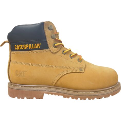 Caterpillar – Chaussures de sécurité hautes S3 – Tige cuir nubuck résistant à l'eau – Embout acier – Semelle antiperforation – Pointure 44 – Protection malléoles (1/6)