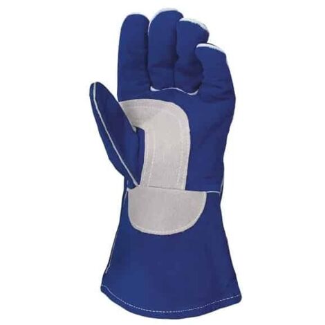 Gants de soudage renforcés en cuir GYS 045873 - Bleu clair - 10 (XL) (1/4)