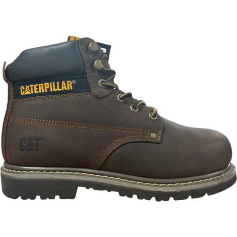 Caterpillar – Bottes de sécurité hautes homme 42 – S3 HRO SRA – Cuir nubuck waterproof – Embout acier – Semelle antiperforation – Chantiers humides