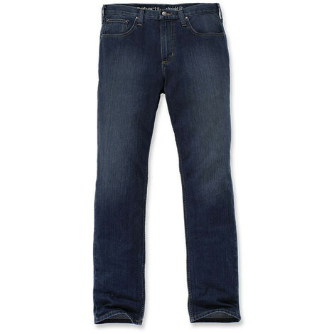 Jean de travail homme Rugged Flex CARHARTT 102807 - Bleu foncé - 52 - Jambes standards