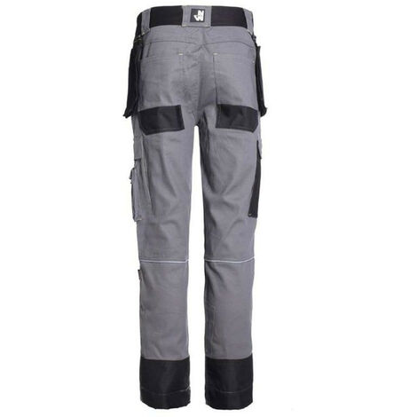 Pantalon de Travail Homme Nuancier Multipoches Bicolore Blanc / Gris, le  pantalon de peintre - LMA