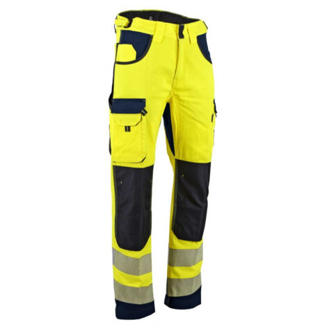 LMA – Pantalon haute visibilité bicolore avec poches genouillères – Tissu Oxford 900D imperméable – Ajustable pour confort – Normes EN ISO 20471 - 103473-jfbm-46