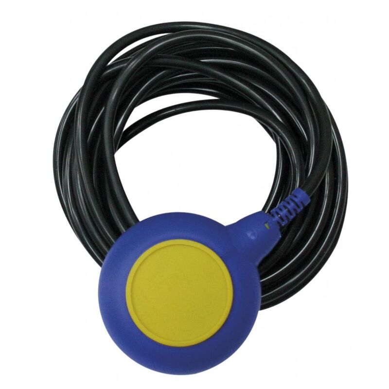 Interrupteur à Flotteur WilTec 10m - 250V/16A, IP68 - Pour Pompe Immergée, Puits, Eaux Claires Ou Usées