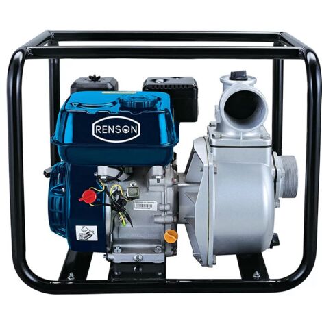 Renson – Motopompe essence auto-amorçante 60m³/h – Hauteur de relevage 36m – Pour eaux claires – Châssis renforcé et accessoires inclus