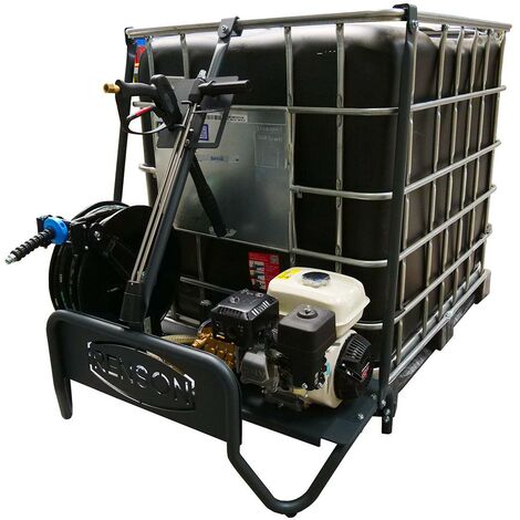 Renson – Nettoyeur haute pression thermique 160 bar – Débit 10 L/min – Moteur Honda GP200 – Enrouleur automatique 20m – Châssis acier époxy - IBC 160 B