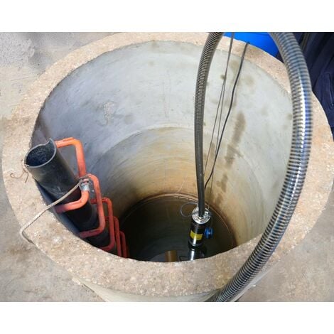 Pompe à eau immergée de puits 4 turbines avec flotteur diamètre 125mm 230V  750W
