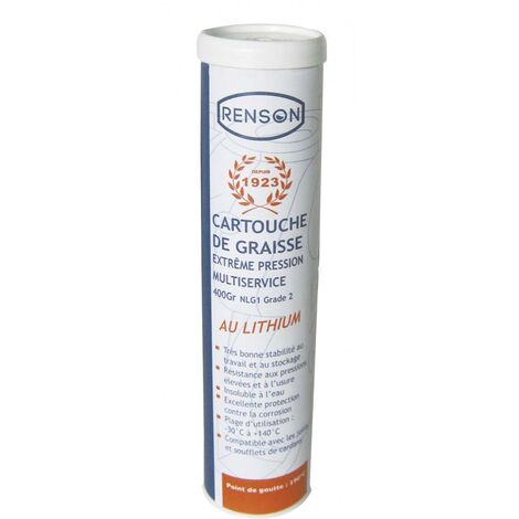 CARTOUCHE DE GRAISSE 400G PAR CARTON DE 24 RENSON