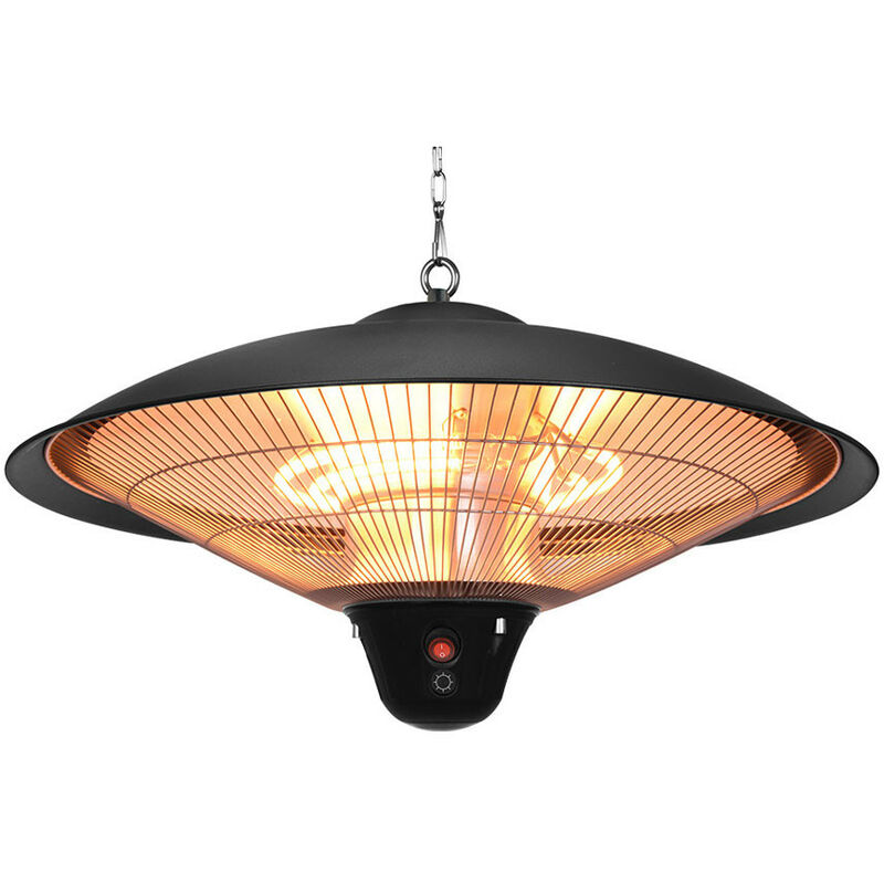 Vaunt Home Electric RC Hanging Lantern Patio Heater - Black 240V