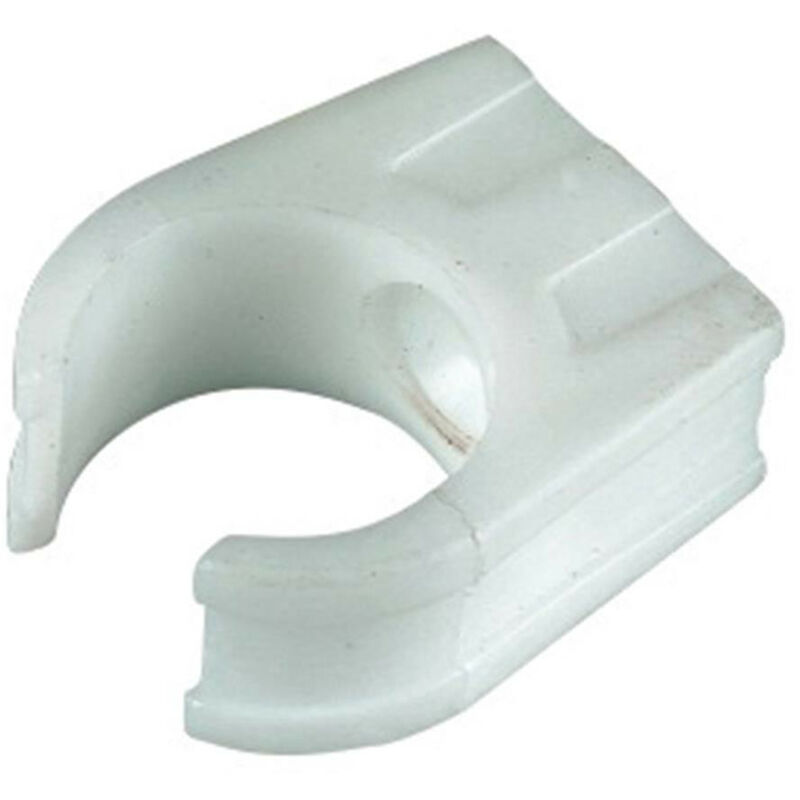 Floplast 21.5mm White PVCu Overflow Pipe Clip Pack of