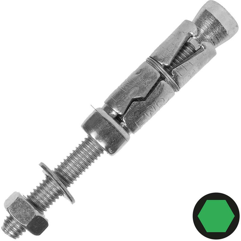 Loose Bolt Projecting Shield Anchor M8 Bolt M12 Shield 75Mm Length Pack of - 2