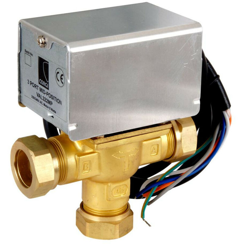 MK by Honeywell 3-Port Motorised Mid Position Valve 22mm