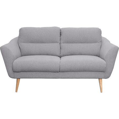 Canapé en tissu luxe 2 places, TRENDY gris clair (1/5)