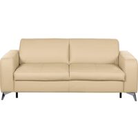 Canapé 3 places convertible en cuir italien de luxe ALVINE, beige