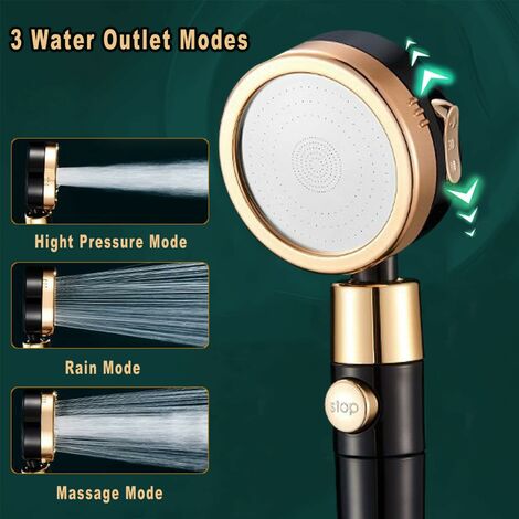 Soffione doccia a 3 modalità soffione doccia ad alta pressione filtro  portatile rubinetto a pioggia rubinetto