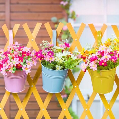 ZOLGINAH Vasi da fiori, vasi da giardino, secchi da appendere, vasi da  fiori in metallo, decorazioni