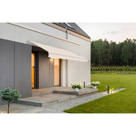 Tenda da sole manuale completa 4x2,5m Smartsun Ecru in poliestere