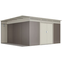 Casetta da giardino in metallo Wasabi 13,22m2 Uppsala - 10 anni di garanzia - 397x333x191cm. Capanno da giardino
