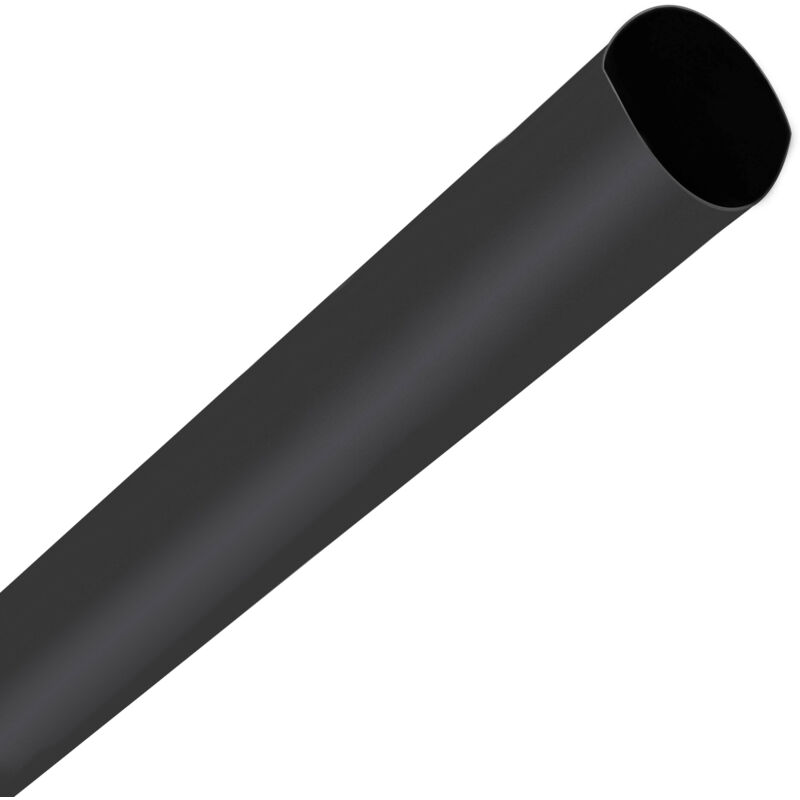 Lot De 25 Tubes Thermorétractables Noirs 3:1 Double Paroi - 9.5mm (3/8") X 15cm (6") - Semi-rigide