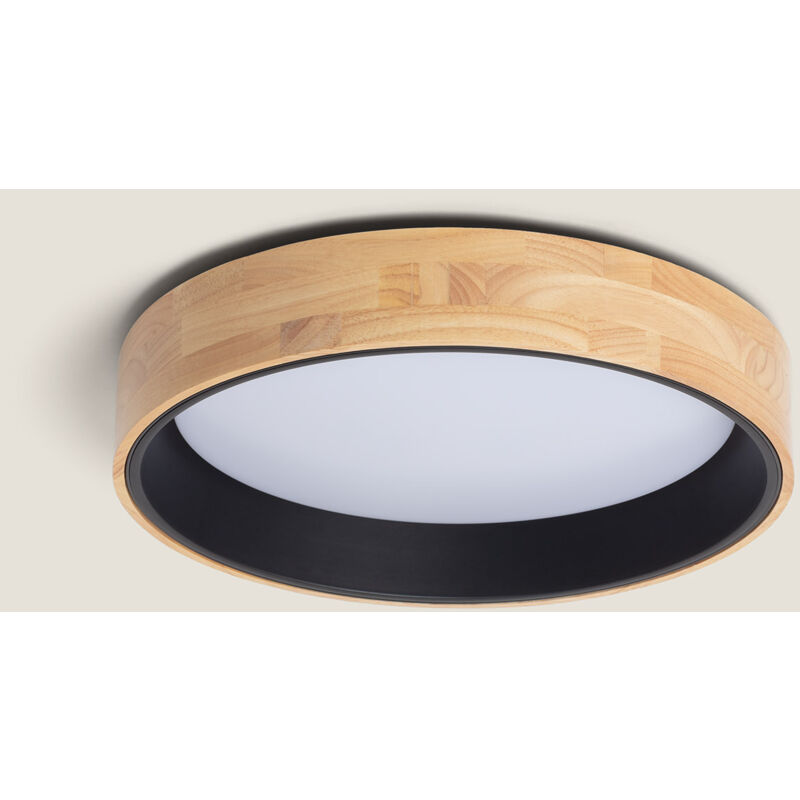 B.K.Licht Plafonnier LED 12W 4000K - Lumière Blanche Neutre 1200 Lumens, Diamètre 25cm, Design Noir Mat Élégant