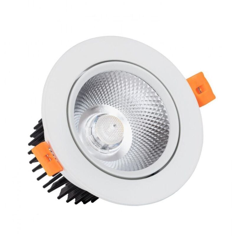 Spot LED Downlight COB Orientable Rond 5W Argenté Coupe Ø 55mm CRI90 Expert  Color No Flicker Blanc Froid 5000K 45º