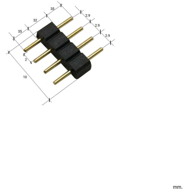 Kit de connecteur de bande LED RGB, 4 broches, 2 voies, câble de  séparation, Extension de 2m, contrôleur RGB, cavalier de bande LED, 5050 -  AliExpress