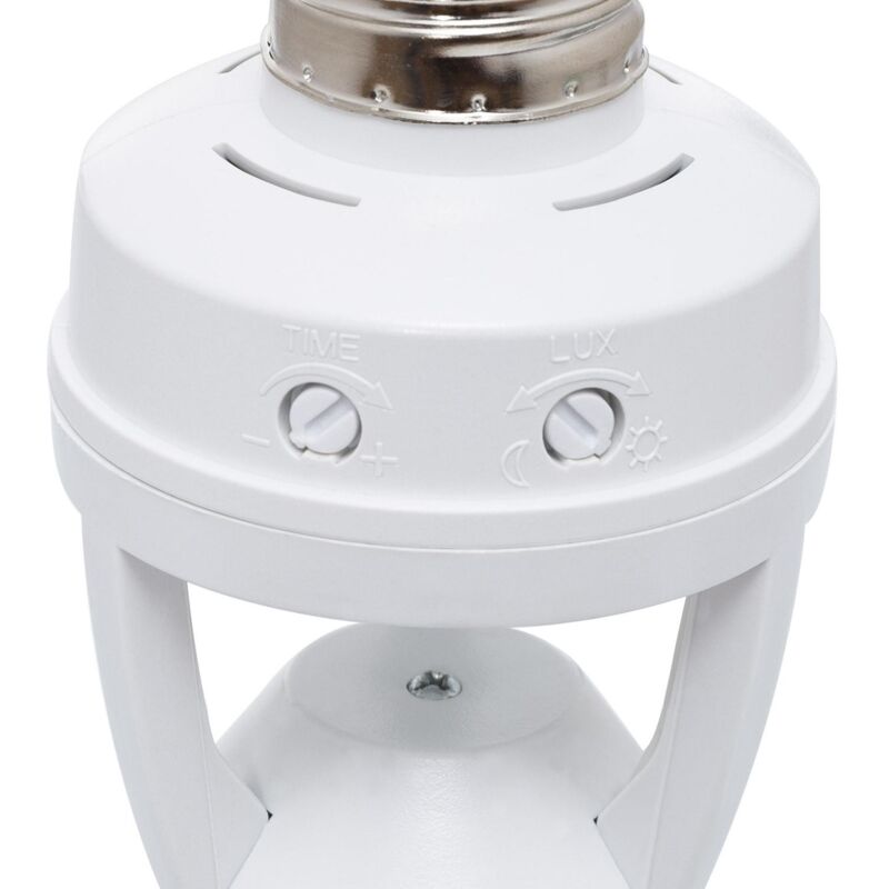 FISHTEC - Douille pour Ampoule E27 - Détecteur de Mouvements Jusqu'à 5  Mètres - Compatible Ampoule LED - Allumage Automatique à Votre Passage - 3