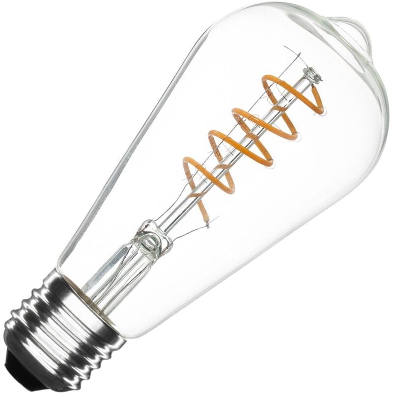 Ampoule LED moderne métal noir 4W E27 G125 - Dimmable Dimmable par TRIAC  Température Ambre