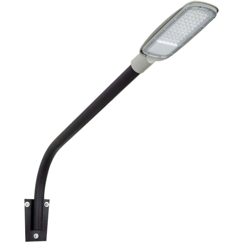 Réglable Charge Lourde Support Mural JANDEI En Acier Noir - Pour Lampadaires Extérieurs De Soutien Ajustable