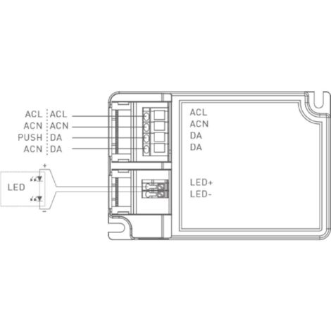 Driver BOKE Dimmable DALI/PUSH 200-240V No Flicker Sortie 6-30V 800-2000mA 60W BK-DEL060-B2000Ad 60 W